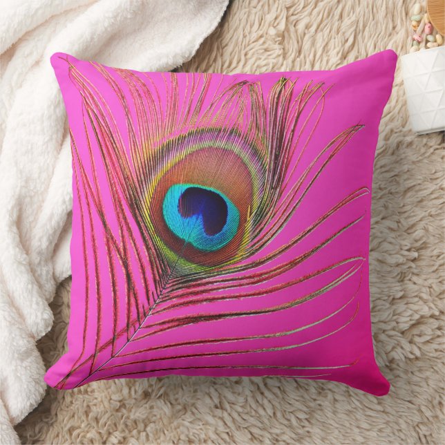 Peacock Feather Pillow Kissen (Decke)