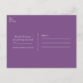 Peacock Feather Pink & Blue Boho Save the Date Ankündigungspostkarte (Rückseite)