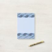 Peacock Feather Post-it Klebezettel (Auf Schreibtisch)