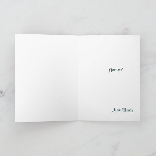 Peacock Feather Print Dankeskarte (Innenseite)