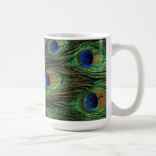 Peacock Feather Print Kaffeetasse (Rechts)