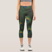 Peacock Feather Print Leggings (Vorderseite)