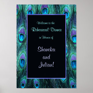 Peacock Feather Probe Dinner Printwerbung Poster
