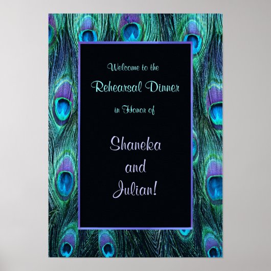 Peacock Feather Probe Dinner Printwerbung Poster (Vorne)