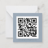 Peacock Feather QR Code Wedding RSVP Enclosure Mitteilungskarte (Rückseite)