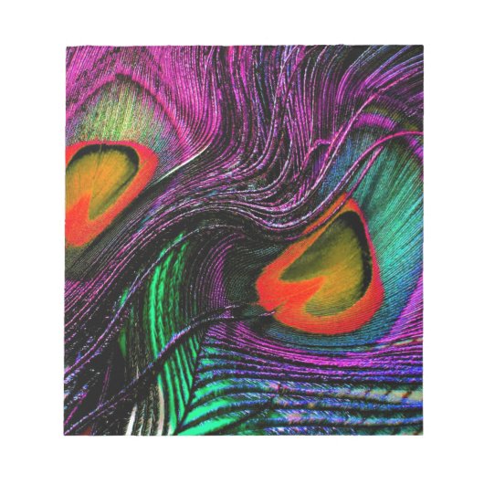 Peacock feather rainbow notizblock (Vorderseite)