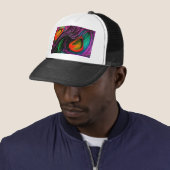 Peacock feather rainbow truckerkappe (Beispiel)
