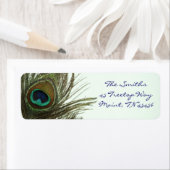 Peacock Feather Rücksendeadressen-Aufkleber (Insitu)
