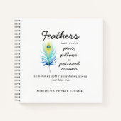 Peacock Feather Sassy Motivational Quote Journal Notizblock (Vorderseite)