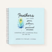 Peacock Feather Sassy Motivational Quote Journal Notizblock (Vorderseite)