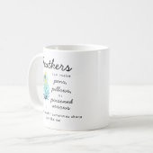 Peacock Feather Sassy Motivational Quote Kaffeetasse (Vorderseite Links)