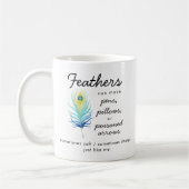 Peacock Feather Sassy Motivational Quote Kaffeetasse (Links)