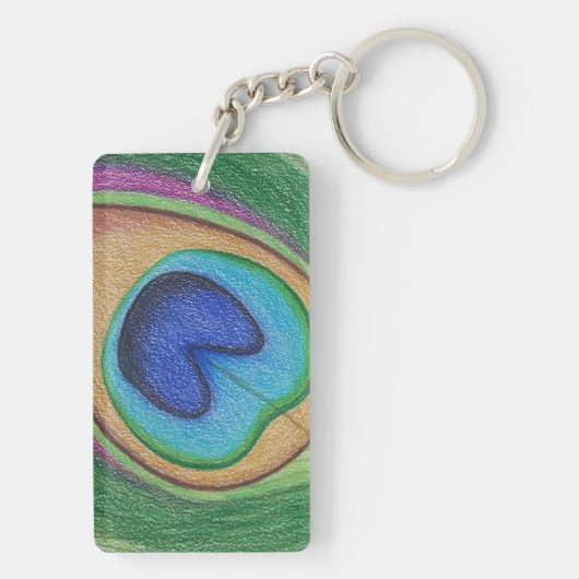 Peacock feather Schlüsselanhänger (Rückseite)