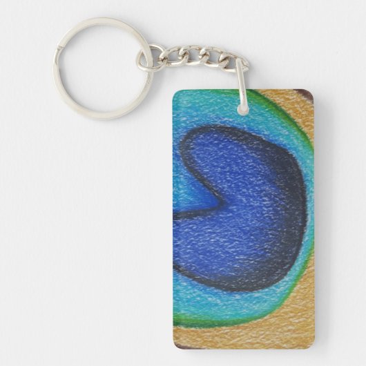 Peacock feather Schlüsselanhänger (Vorderseite)