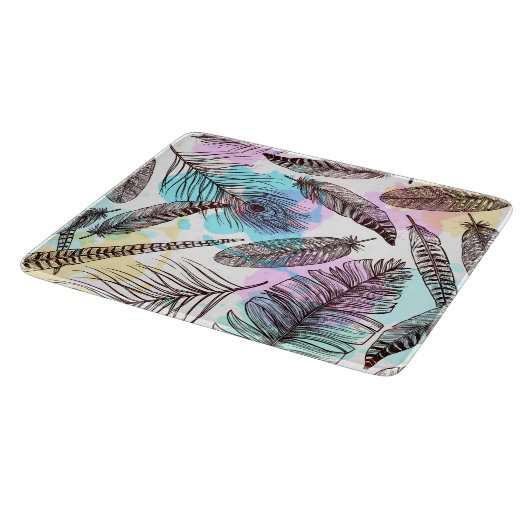 Peacock Feather Schneidebrett (Ecke)
