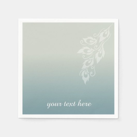 Peacock Feather Serviette (Vorderseite)