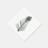 Peacock Feather Serviette (Ecke)