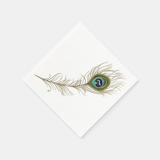 Peacock Feather Serviette (Ecke)