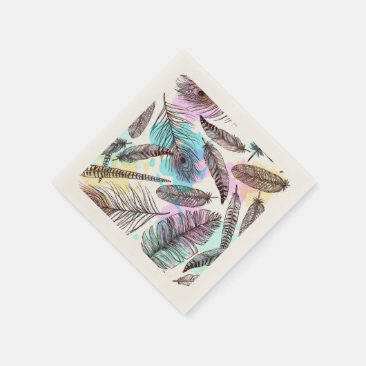 Peacock Feather Serviette (Ecke)