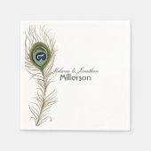 Peacock Feather Serviette (Vorderseite)