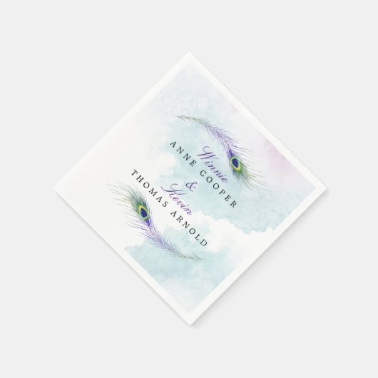 Peacock Feather Serviette (Ecke)