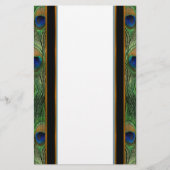 Peacock Feather Stationery Briefpapier (Vorderseite)