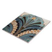 Peacock Feather Symbolismus Belle Epoque Art Deco Fliese (Seite)