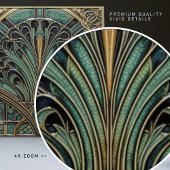 Peacock Feather Symbolismus Belle Epoque Art Deco Fliese