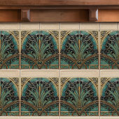 Peacock Feather Symbolismus Belle Epoque Art Deco Fliese