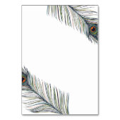 Peacock Feather Tischnummer (Rückseite)