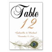 Peacock Feather Tischnummer (Vorderseite)