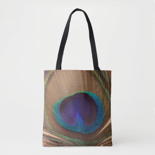 Peacock Feather Tote Bag Tasche (Vorderseite)