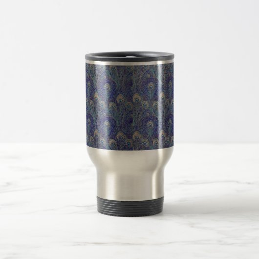 Peacock Feather Travel Mug Reisebecher (Mittel)