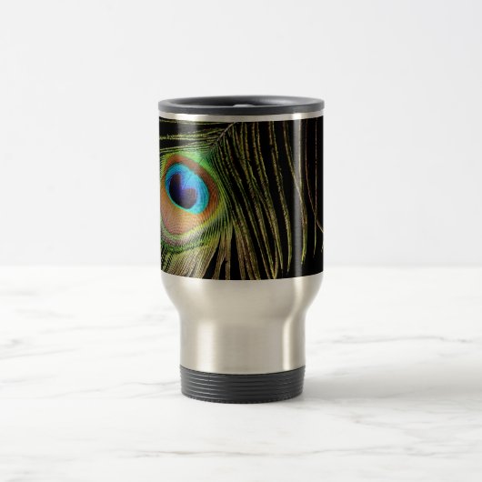 Peacock Feather Travel Mug Reisebecher (Mittel)