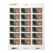 Peacock Feather und Bricks Address Labels Adressaufkleber (Vorne)