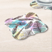 Peacock Feather Untersetzer (angewinkelt)