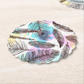 Peacock Feather Untersetzer (angewinkelt)