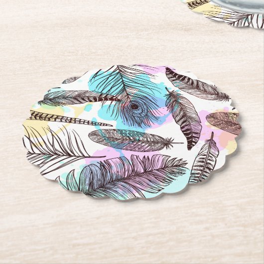 Peacock Feather Untersetzer (angewinkelt)