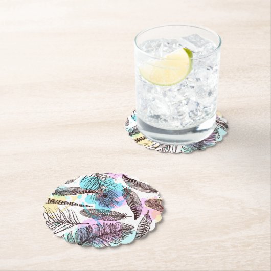 Peacock Feather Untersetzer (Vor Ort)