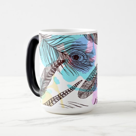 Peacock Feather Verwandlungstasse (Vorderseite Links)