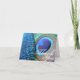 Peacock Feather Vielen Dank Dankeskarte