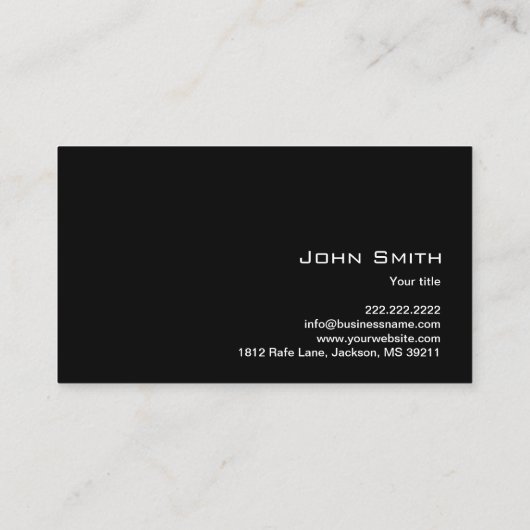 Peacock Feather Visitenkarte (Rückseite)