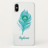 Peacock Feather Wassercolor Case-Mate iPhone Hülle (Rückseite)