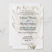 Peacock Feather Wedding Einladung (Vorderseite)