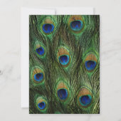 Peacock Feather Wedding Einladung (Rückseite)