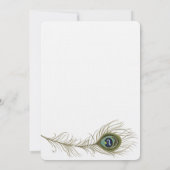 Peacock Feather Wedding Einladung (Rückseite)