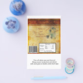 Peacock Feather Wedding Large Candy Bar Wrap Flyer (Einzeln)