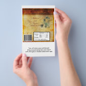 Peacock Feather Wedding Large Candy Bar Wrap Flyer (Handgriff)