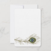 Peacock Feather Wedding RSVP Karte (Rückseite)