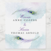 Peacock Feather Weinetikett (Einzelnes Label)